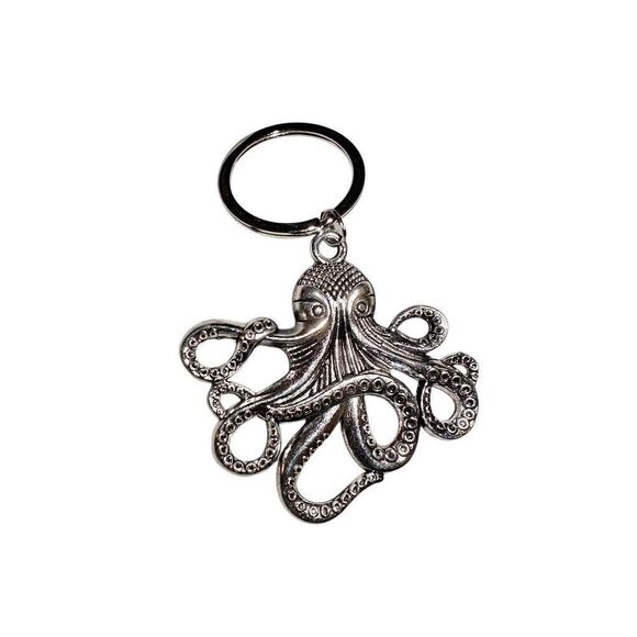 Silver Octopus Keychain - Picture 1 of 2